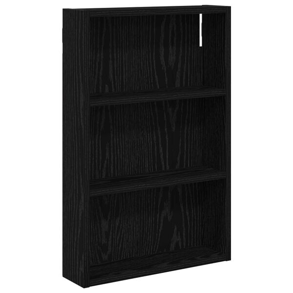 Armario de pared para baño Roble Negro 40 x 10 x 605 cm Roble negro 40 x 10 x 60,5 cm