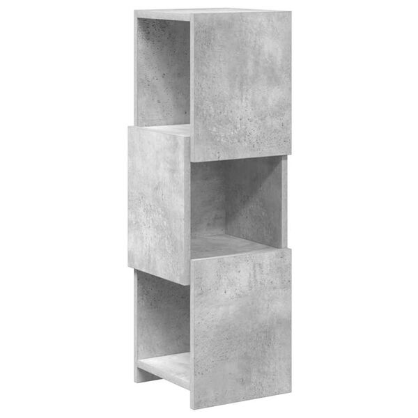 Armario de esquina Gris Concreto 255x25x80cm Gris hormigón 25×25,5x80cm
