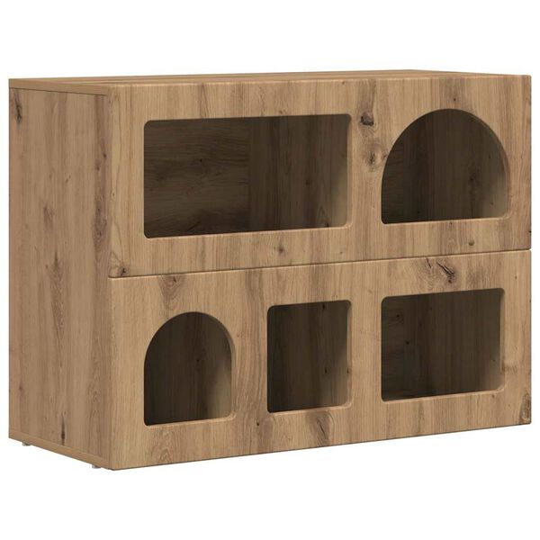 Aparador Roble artesanal 80.5 x 35 x 59 cm Madera de ingeniería Roble artisan