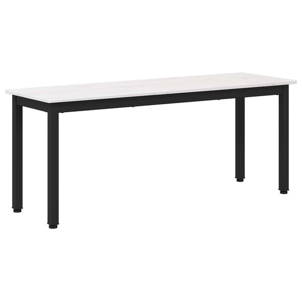 Banco 110 x 35 x 45 cm Madera de pino macizo White 110 x 35 x 45 cm