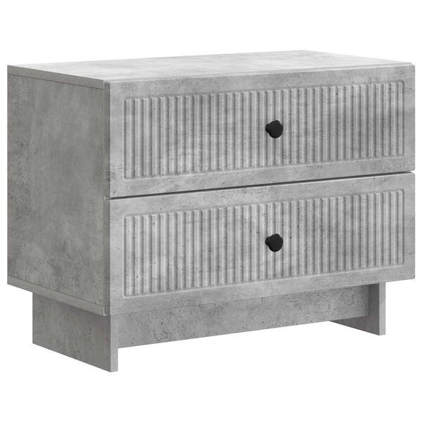 Armario de Noche con cajón Gris Hormigón 62 x 345 x 475 cm Gris hormigón