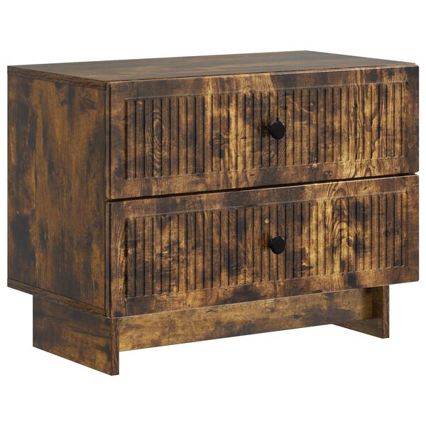 Armario de Noche con cajón Roble Ahumado 62 x 345 x 475 cm Roble ahumado