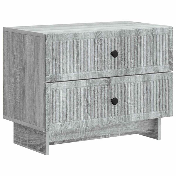Armario de Noche con cajón Gris Sonoma 62 x 345 x 475 cm Gris sonoma