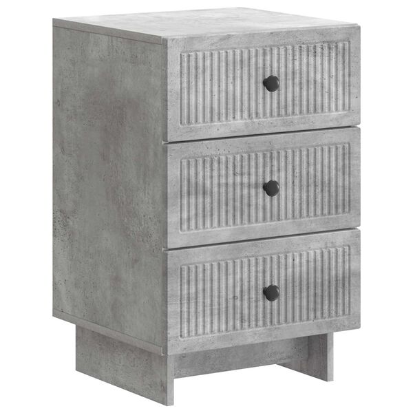 Armario de Noche con cajón Gris Hormigón 43 x 41 x 665 cm Gris hormigón