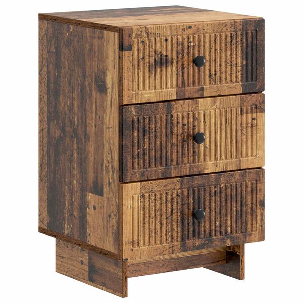 Armario de Noche con cajón Madera envejecida 43 x 41 x 665 cm Madera envejecida