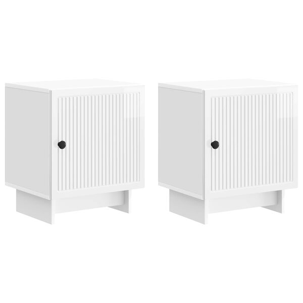 Armario de Noche 2 pcs Brillante 43 x 345 x 50 cm brillante