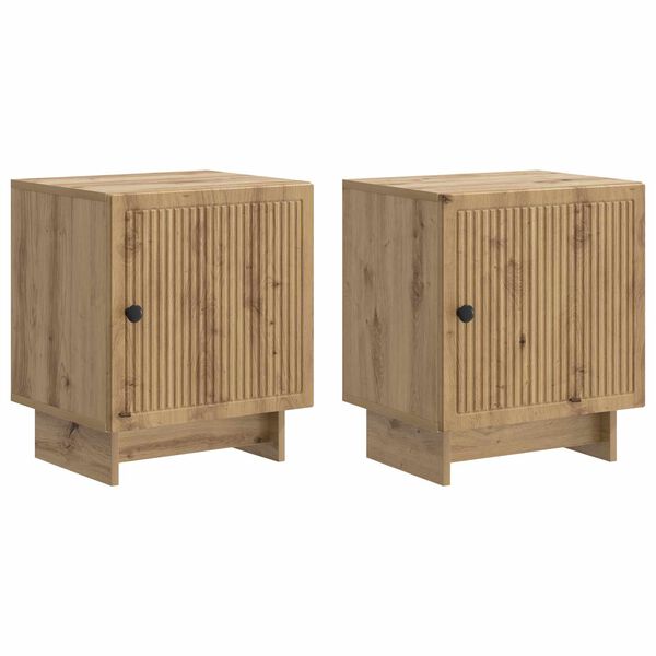 Armario de Noche 2 pcs Roble Artesanal 43 x 345 x 50 cm Roble artesanal