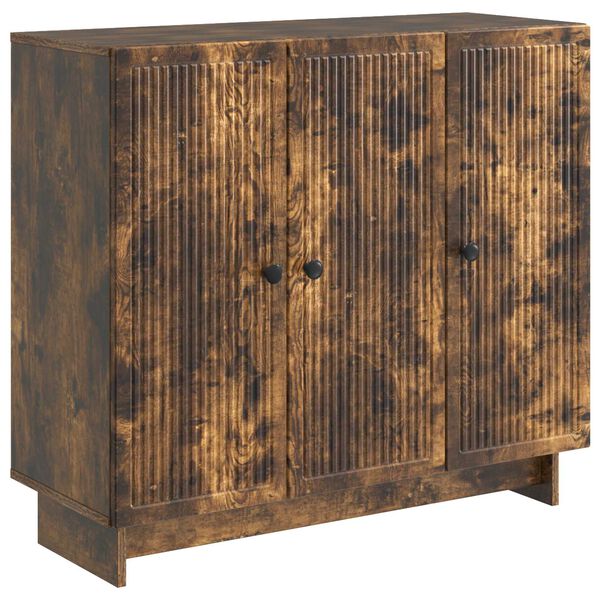 Aparador Roble Ahumado 89 x 345 x 80 cm Madera de Ingeniería Roble ahumado