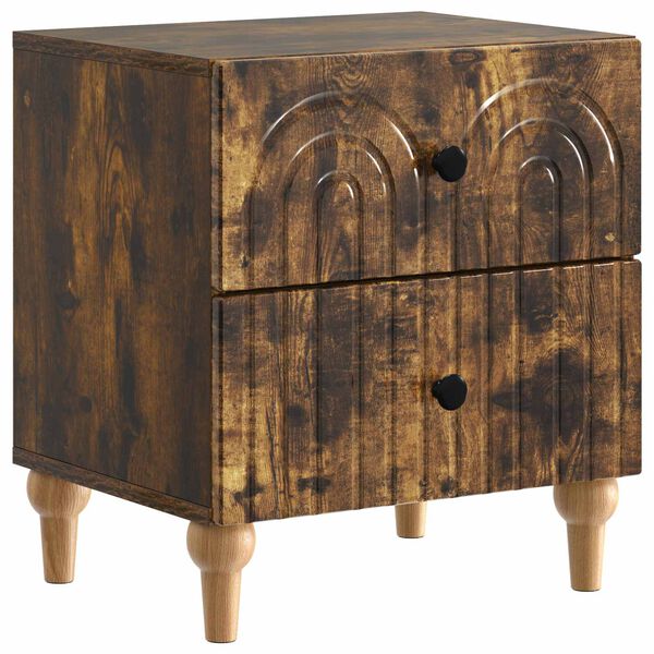Armario de Noche con cajón Roble Ahumado 43 x 345 x 48 cm Roble ahumado