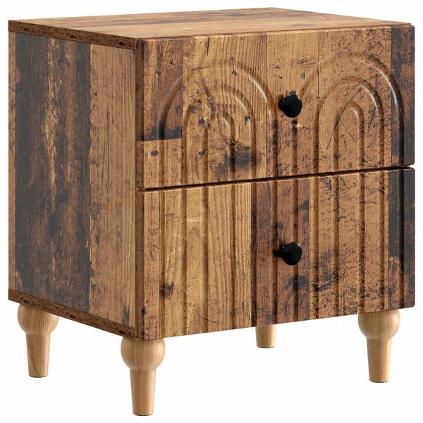 Armario de Noche con cajón Madera envejecida 43 x 345 x 48 cm Madera envejecida