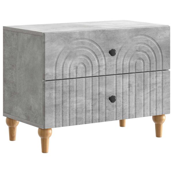 Armario de Noche con cajón Gris Hormigón 62 x 345 x 48 cm Gris hormigón