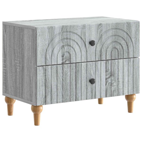 Armario de Noche con cajón Gris Sonoma 62 x 345 x 48 cm Gris sonoma