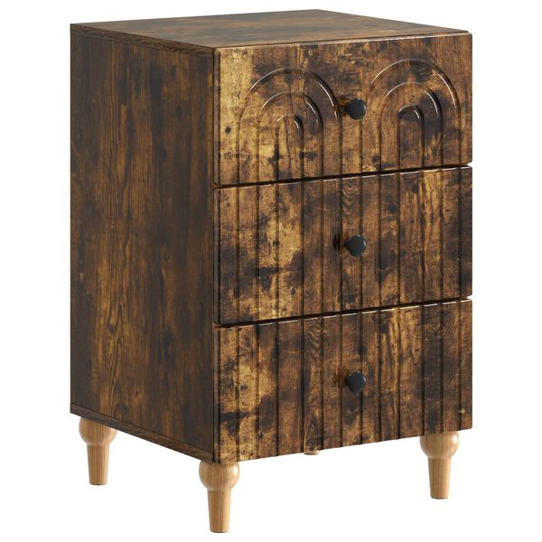 Armario de Noche con cajón Roble Ahumado 43x 41 x 665 cm Roble ahumado