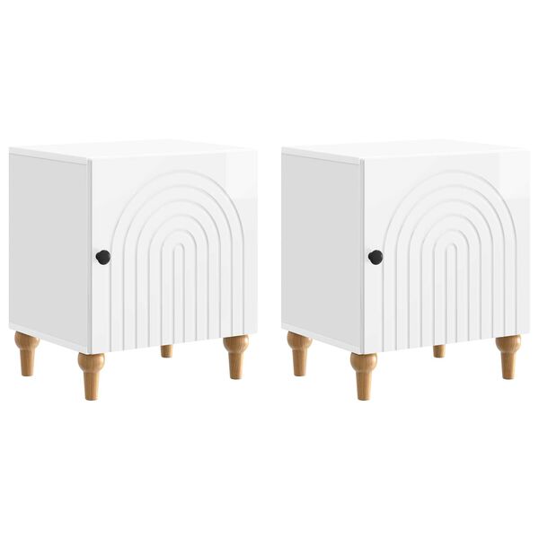 Armario de Noche 2 pcs Brillante 43 x 345 x 50 cm brillante 894114