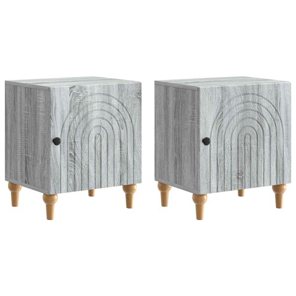 Armario de Noche 2 pcs Gris Sonoma 43 x 345 x 50 cm Gris sonoma 894118