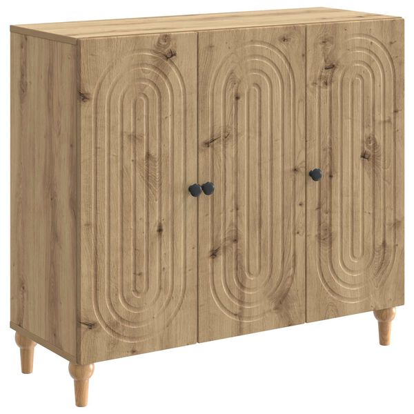 Aparador Roble Artesanal 89 x 345 x 80 cm Madera de Ingeniería Roble artesanal 894194