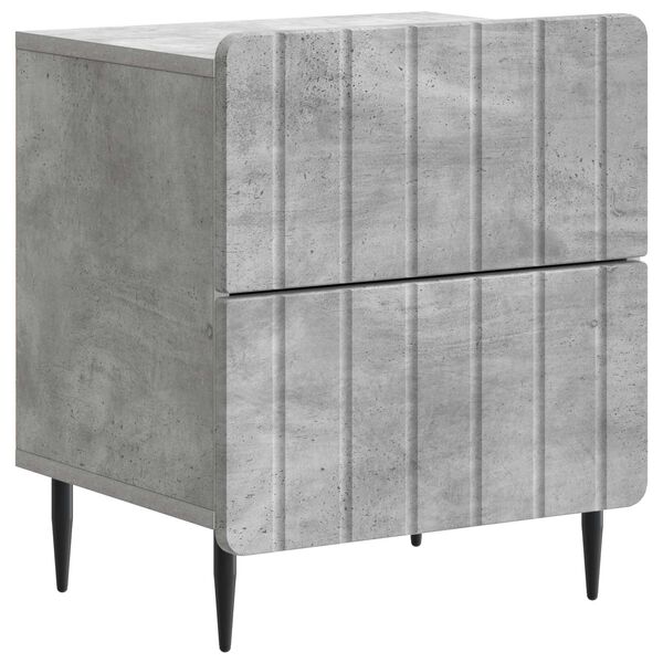 Armario de Noche con cajón Gris Hormigón 43 x 345 x 495 cm Gris hormigón
