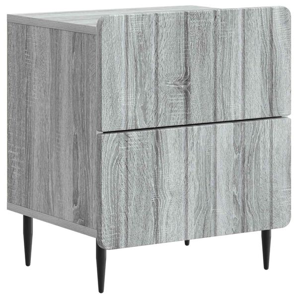Armario de Noche con cajón Gris Sonoma 43 x 345 x 495 cm Gris sonoma