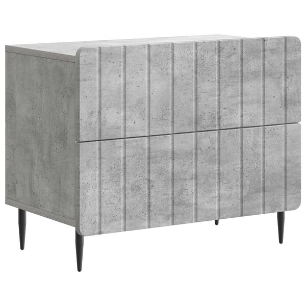 Armario de Noche con cajón Gris Hormigón 62 x 345 x 495 cm Gris hormigón