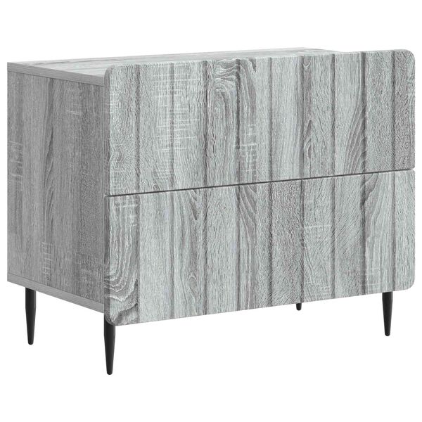Armario de Noche con cajón Gris Sonoma 62 x 345 x 495 cm Gris sonoma