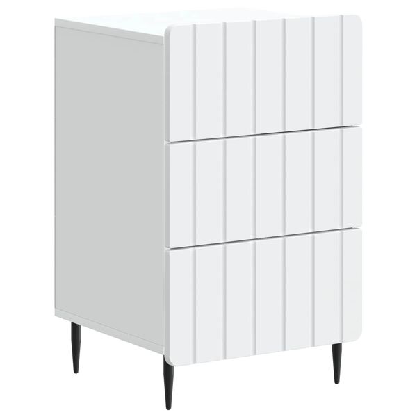 Armario de Noche con cajón 43x 41 x 68 cm Madera de Ingeniería White