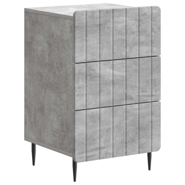 Armario de Noche con cajón Gris Hormigón 43x 41 x 68 cm Gris hormigón