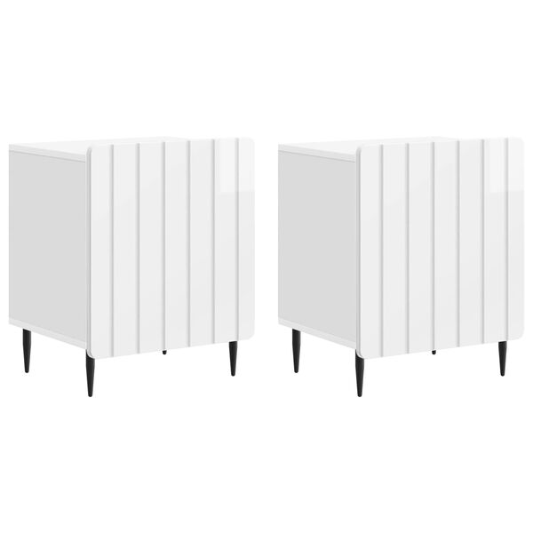 Armario de Noche 2 pcs Brillante 43 x 345 x 52 cm brillante