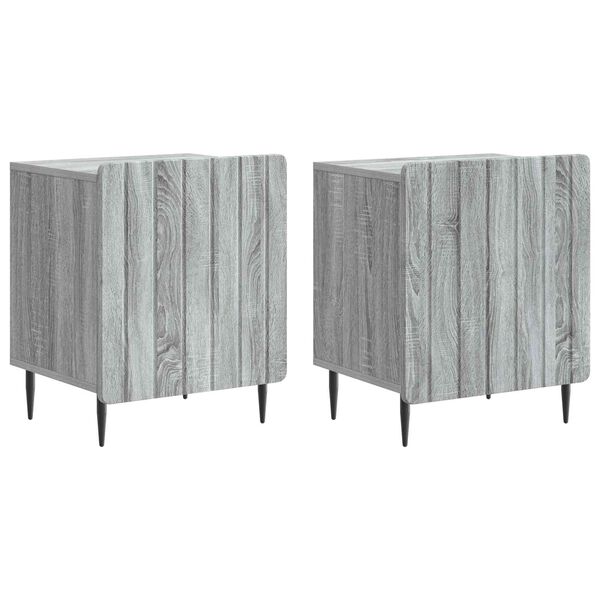 Armario de Noche 2 pcs Gris Sonoma 43 x 345 x 52 cm Gris sonoma