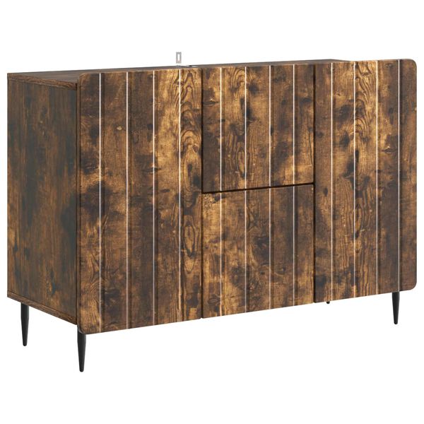 Aparador Roble Ahumado 89 x 345 x 62 cm Madera de Ingeniería Roble ahumado