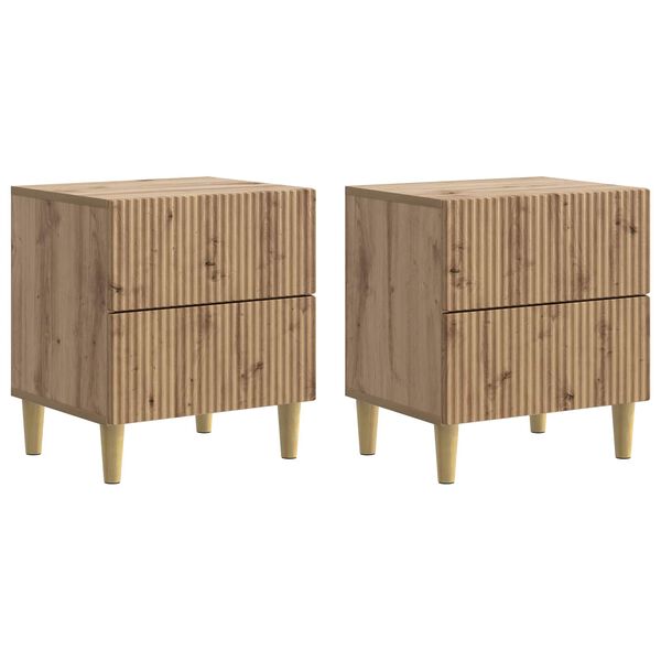 Armario de Noche 2 pcs Roble Artesanal 43 x 345 x 48 cm Roble artesanal 894544