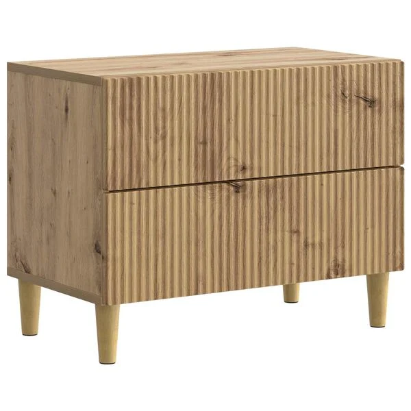 Armario de Noche con cajón Roble Artesanal 62 x 345 x 48 cm Roble artesanal 894554