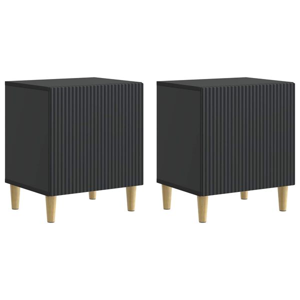 Armario de Noche 2 pcs Negro 43 x 345 x 50 cm Negro 894568