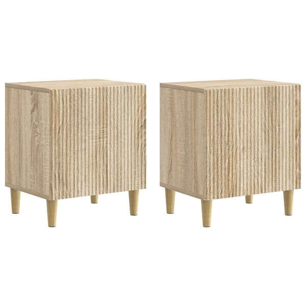Armario de Noche 2 pcs Roble Sonoma 43 x 345 x 50 cm Madera reciclada 894570