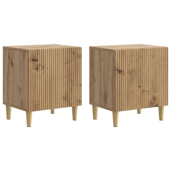 Armario de Noche 2 pcs Roble Artesanal 43 x 345 x 50 cm Roble artesanal 894584