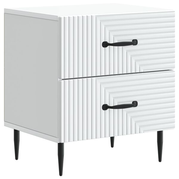 Armario de Noche 43 x 345 x 475 cm Madera de Ingeniería White 894755
