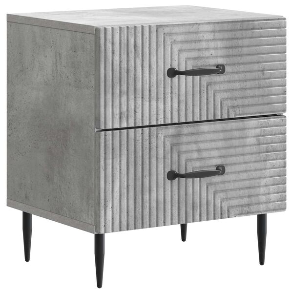 Armario de Noche con cajón Gris Hormigón 43 x 345 x 475 cm Gris hormigón 894761