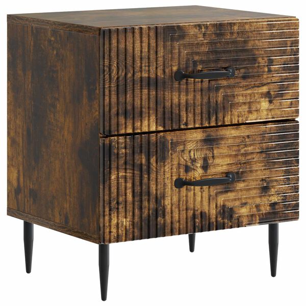Armario de Noche con cajón Roble Ahumado 43 x 345 x 475 cm Roble ahumado 894765