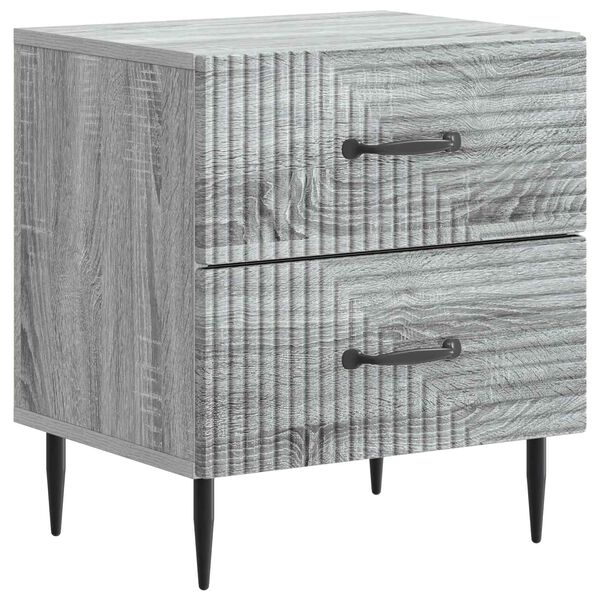 Armario de Noche con cajón Gris Sonoma 43 x 345 x 475 cm Gris sonoma 894767