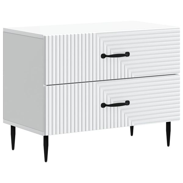 Armario de Noche 62 x 345 x 475 cm Madera de Ingeniería White 894775