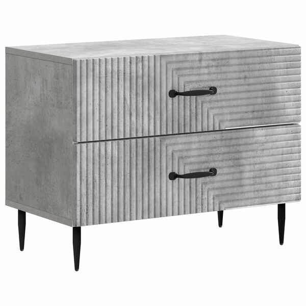 Armario de Noche con cajón Gris Hormigón 62 x 345 x 475 cm Gris hormigón 894778
