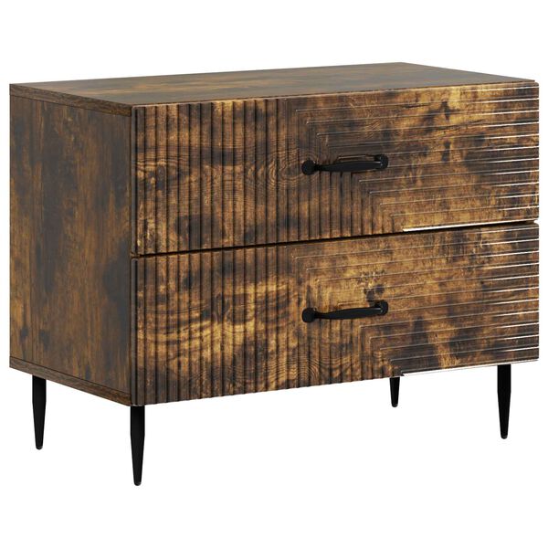 Armario de Noche con cajón Roble Ahumado 62 x 345 x 475 cm Roble ahumado 894780