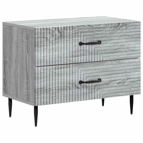 Armario de Noche con cajón Gris Sonoma 62 x 345 x 475 cm Gris sonoma 894781