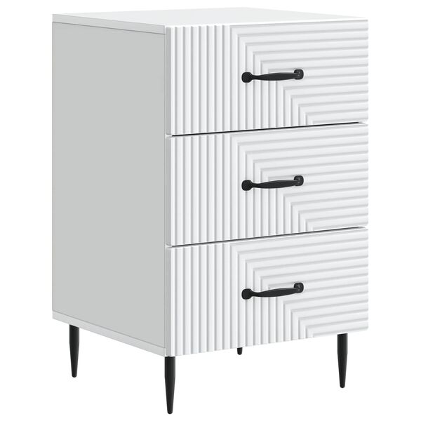 Armario de Noche 43 x 41 x 665 cm Madera de Ingeniería White 894785