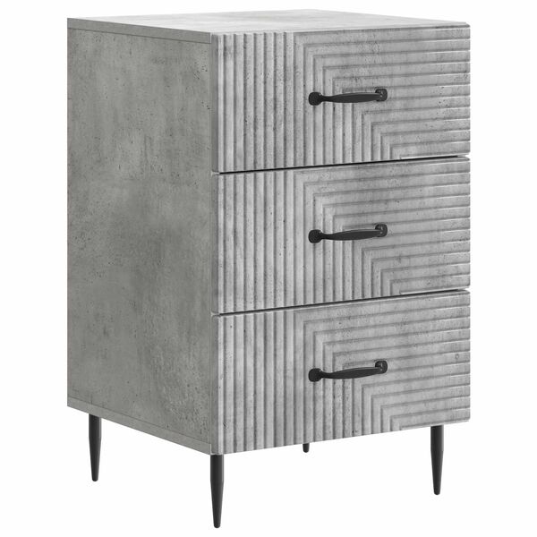 Armario de Noche con cajón Gris Hormigón 43 x 41 x 665 cm Gris hormigón 894788