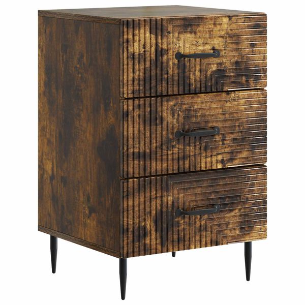 Armario de Noche con cajón Roble Ahumado 43 x 41 x 665 cm Roble ahumado 894790