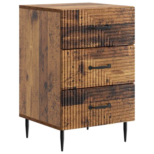 Armario de Noche con cajón Madera envejecida 43 x 41 x 665 cm Madera envejecida 894793