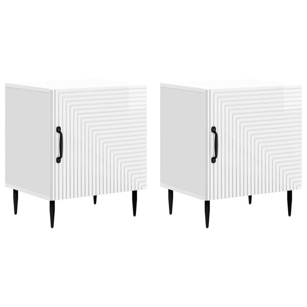 Armario de Noche 2 pcs Brillante 43 x 345 x 50 cm brillante 894804