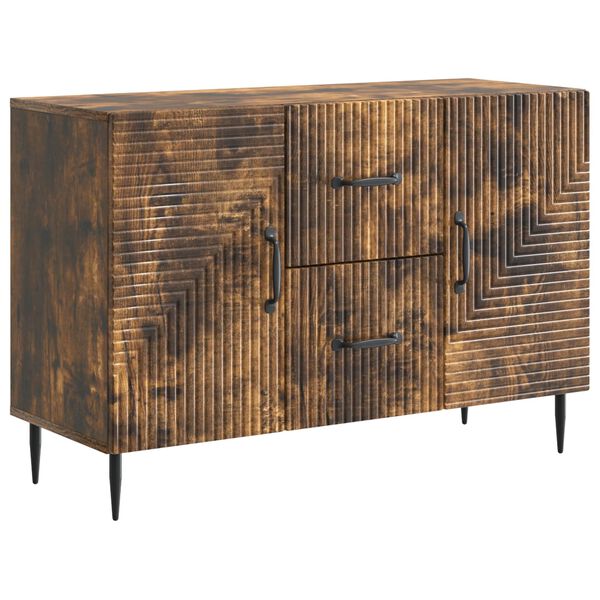 Aparador Roble Ahumado 89 x 345 x 60 cm Madera de Ingeniería Roble ahumado 894890