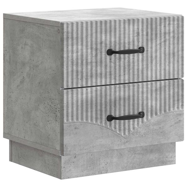 Armario de Noche con cajón Gris Hormigón 43 x 345 x 445 cm Gris hormigón