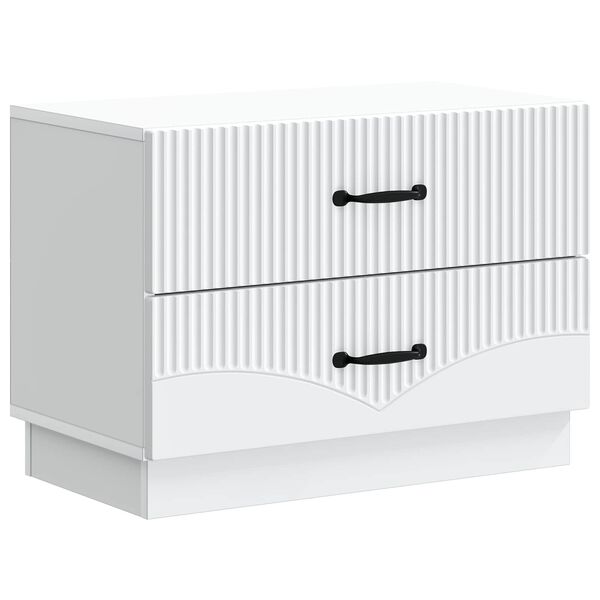 Armario de Noche 62 x 345 x 445 cm Madera de Ingeniería White